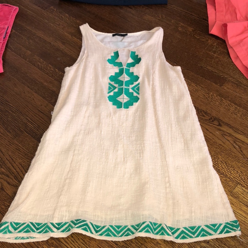 Linen embroidered dress
